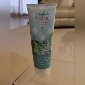 Bath & Body Works Gingham Fresh Body Cream - Green & White